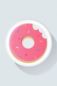 Donuts Minimalism 4k (1440x2960) Resolution Wallpaper