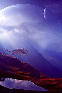 Dragon Mountains (480x800) Resolution Wallpaper