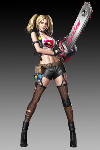 Fantasy Girl With Chainsaw (1080x2160) Resolution Wallpaper