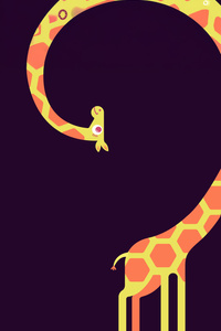 Giraffe Minimalism (720x1280) Resolution Wallpaper