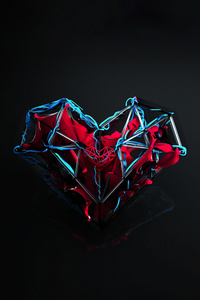 Heart 3d Cgi 4k (480x800) Resolution Wallpaper