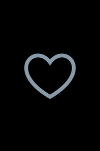 Heart Minimal Oled 4k (1125x2436) Resolution Wallpaper