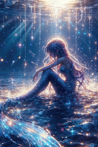 Lonely Mermaid (320x480) Resolution Wallpaper