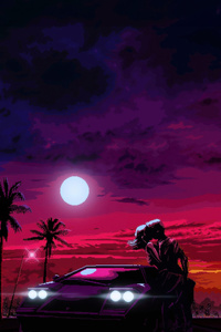 Lovers Pixel Art (1125x2436) Resolution Wallpaper