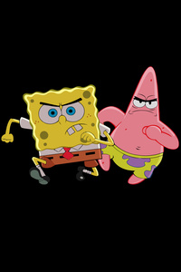 Patrick Star And Spongebob (750x1334) Resolution Wallpaper