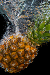 Pineapple Water Splash 5k (1440x2960) Resolution Wallpaper