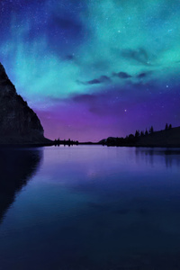 Prismatic Northern Lights (1440x2560) Resolution Wallpaper