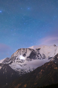 Stars Above Mont Blanc (1440x2560) Resolution Wallpaper