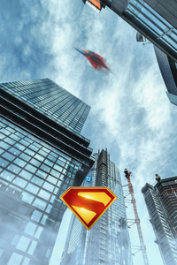 Superman Legacy Flying (480x800) Resolution Wallpaper