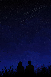 You And Me Stargazing (1125x2436) Resolution Wallpaper