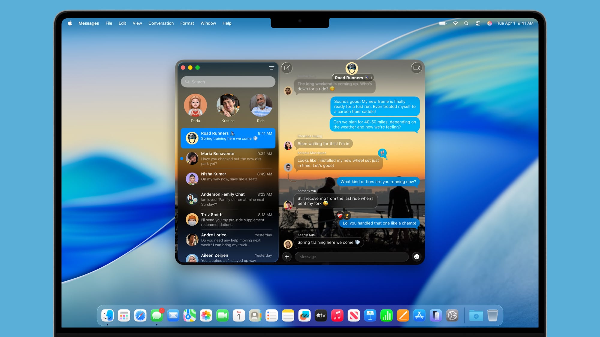 macos tahoe messages