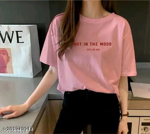 Cute korean Style Best Loose Fit T shirts For Women Oversized baggy Style  Printed Relaxed Fit