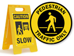 Pedestrian Floor Signs