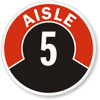 Aisle ID 5 Label