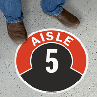 Aisle ID 5 Floor Sign