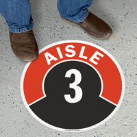 Aisle ID 3 Floor Sign