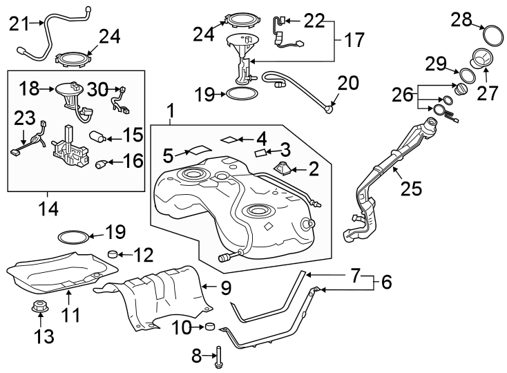 Toyota RAV4 Fuel Tank Vent Hose. JAPAN BUILT, W/O HYBRID 770160R020