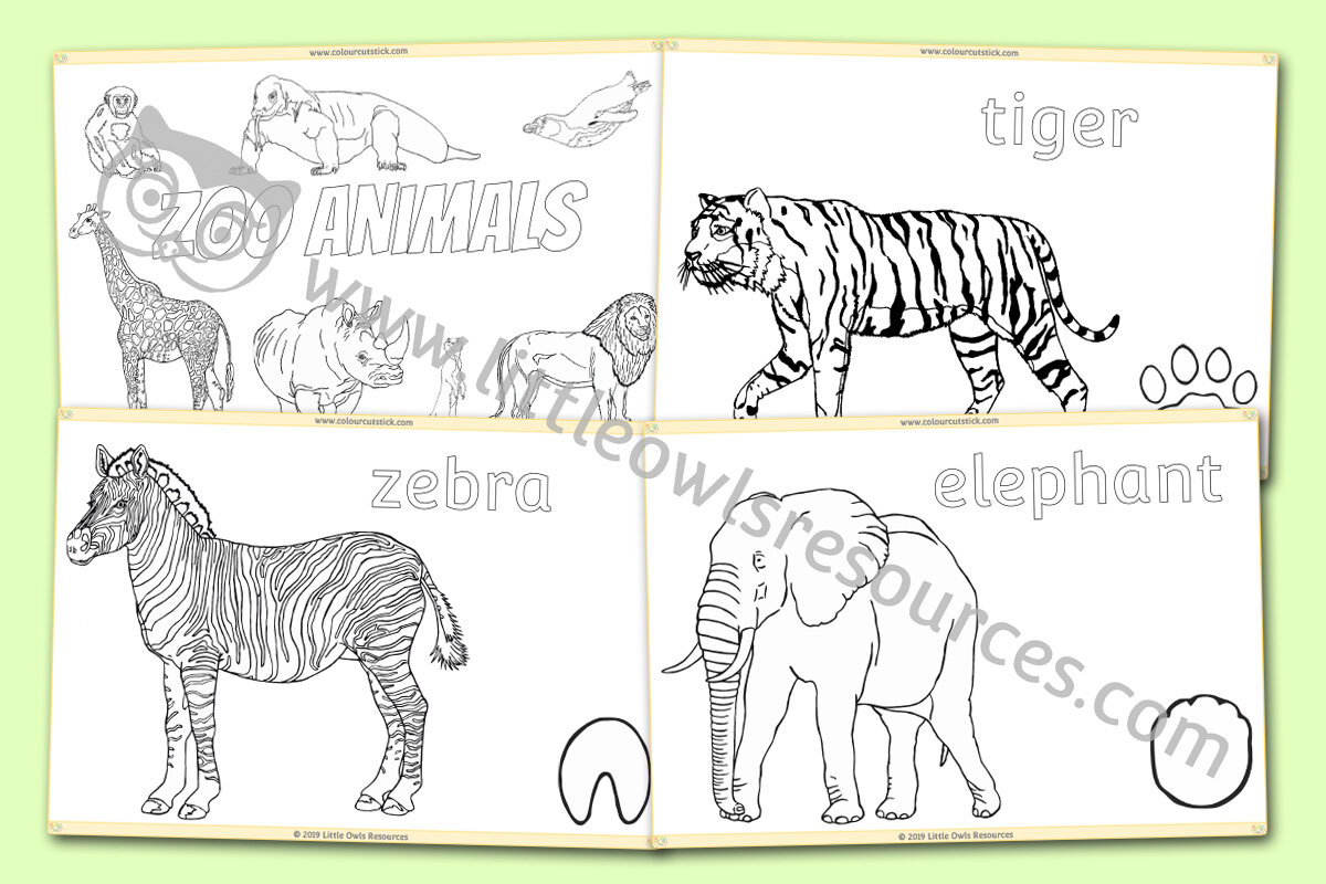 free zoo animal coloring pages for kids