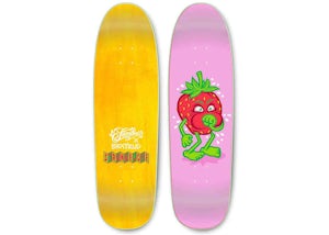 Strangelove Strawberry Cough (Flocked) Skateboard Deck Magenta