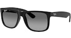 Ray-Ban Justin Classic Low Bridge Fit Sunglasses Black/Grey Gradient (RB4165F 622/T3 55-17)