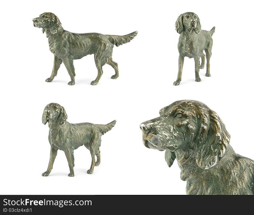 Vintage dog metal figurine