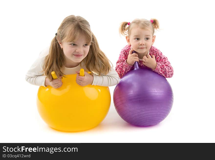 Babies with ball