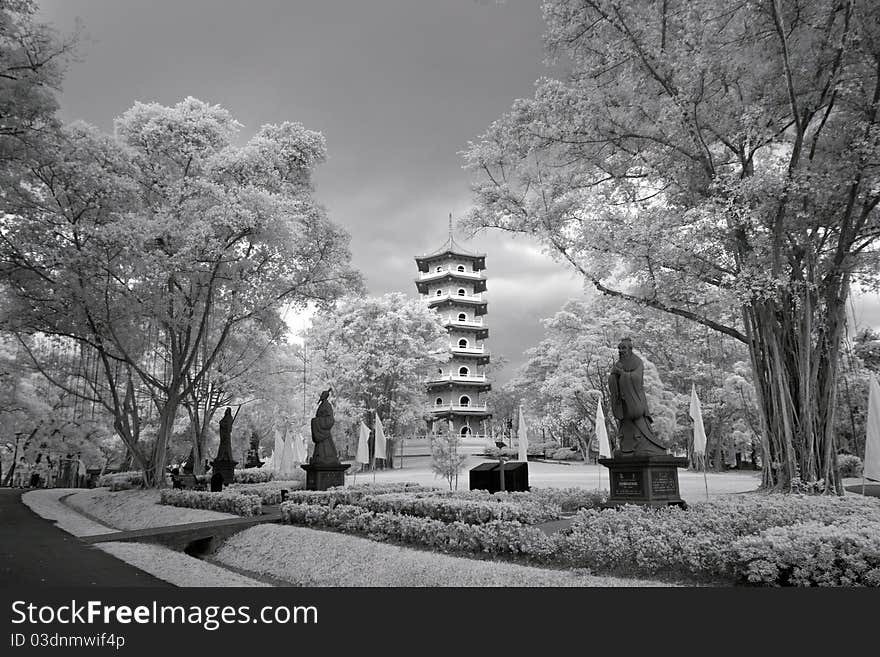 Chinese Sculpture in Chinese Garden