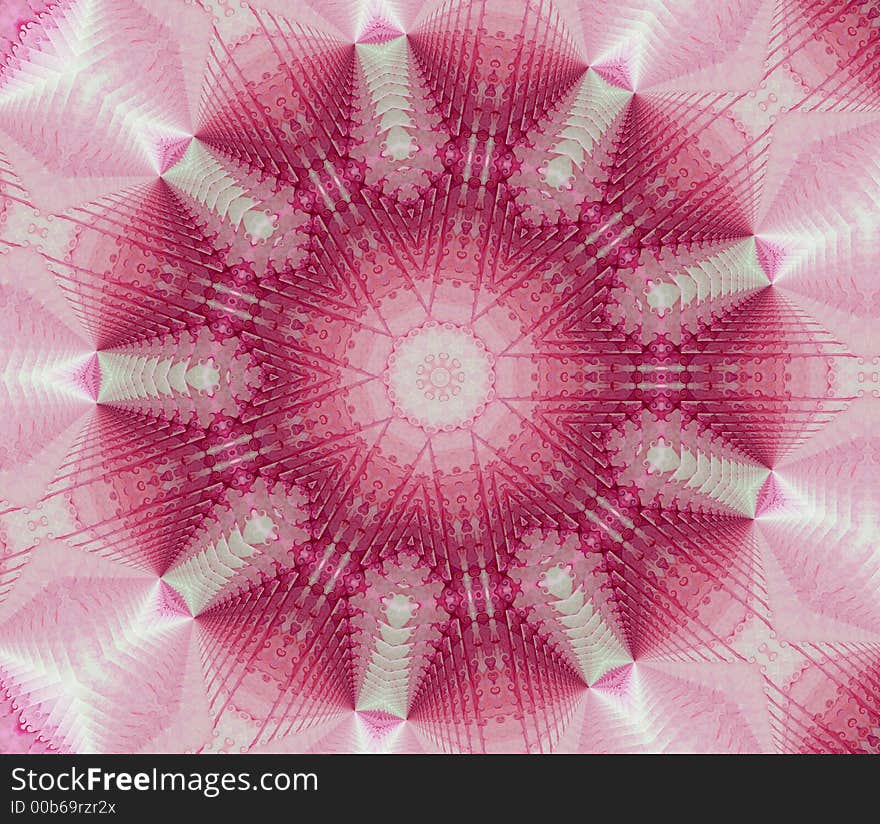 Kaleidoscopic interference pattern produced by a laser beam reflected from a polymer film. Kaleidoscopic interference pattern produced by a laser beam reflected from a polymer film