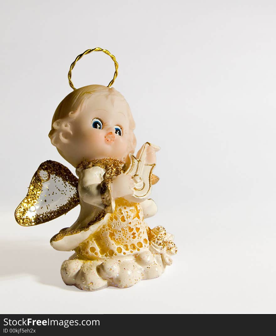 Small musical angel figurine