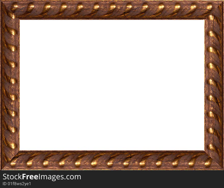 A picture frame on a white