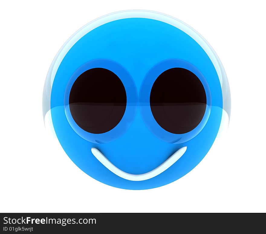 Sign of smiling face 3d