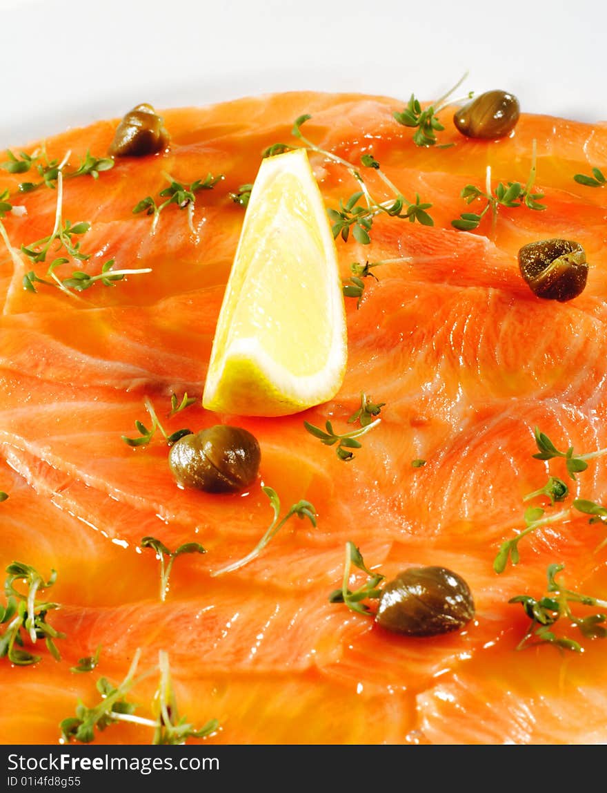 Salmon Carpaccio with Lemon