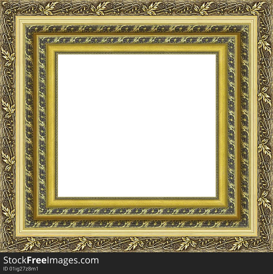 A picture frame on a white