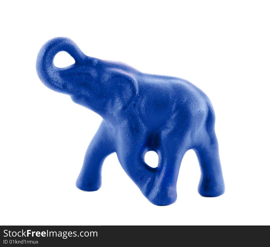 Blue figurine of an elephant