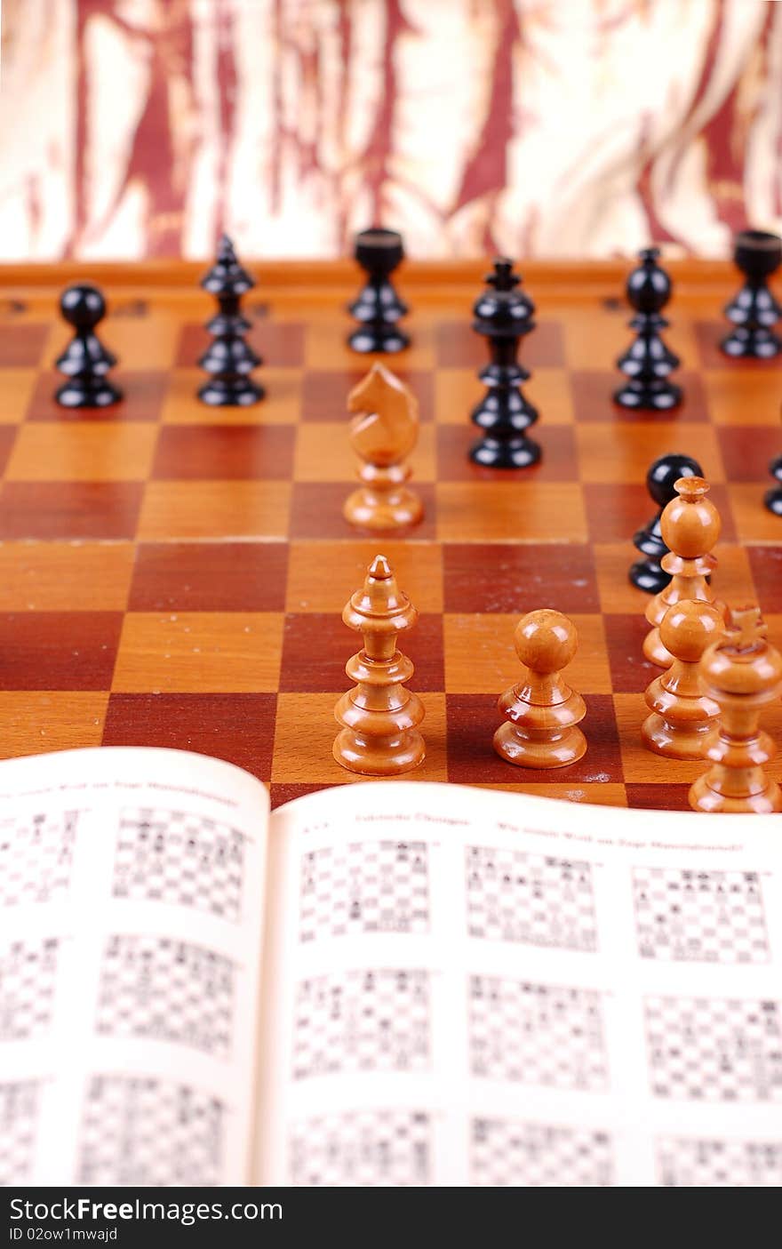 Chess table and chess book