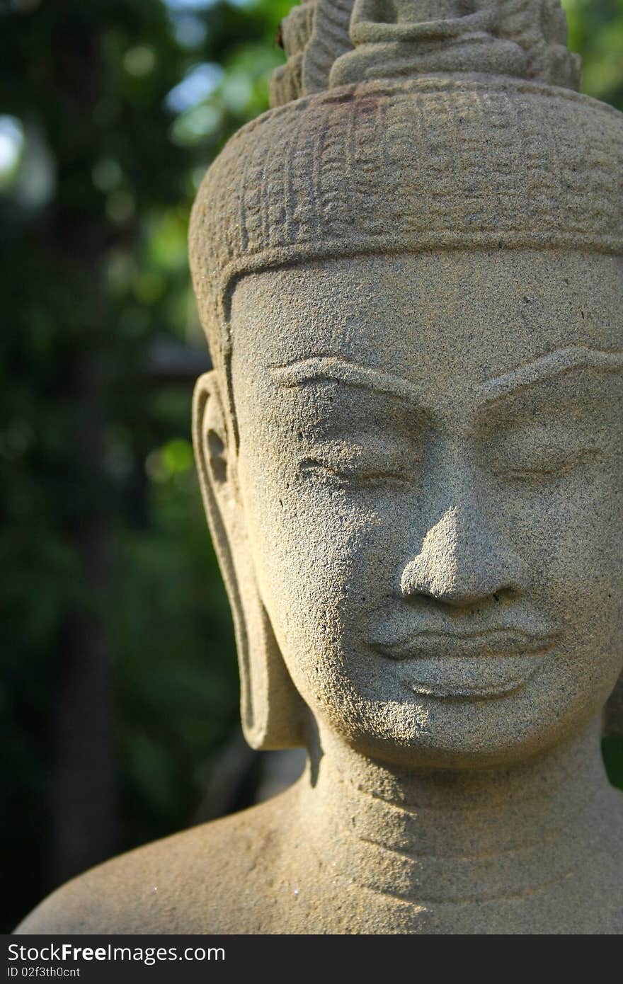 Buddha statue and spiritual among trees