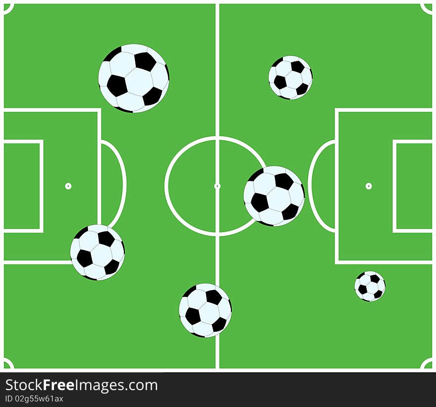 Soccer pitch.
football pitch illustration.