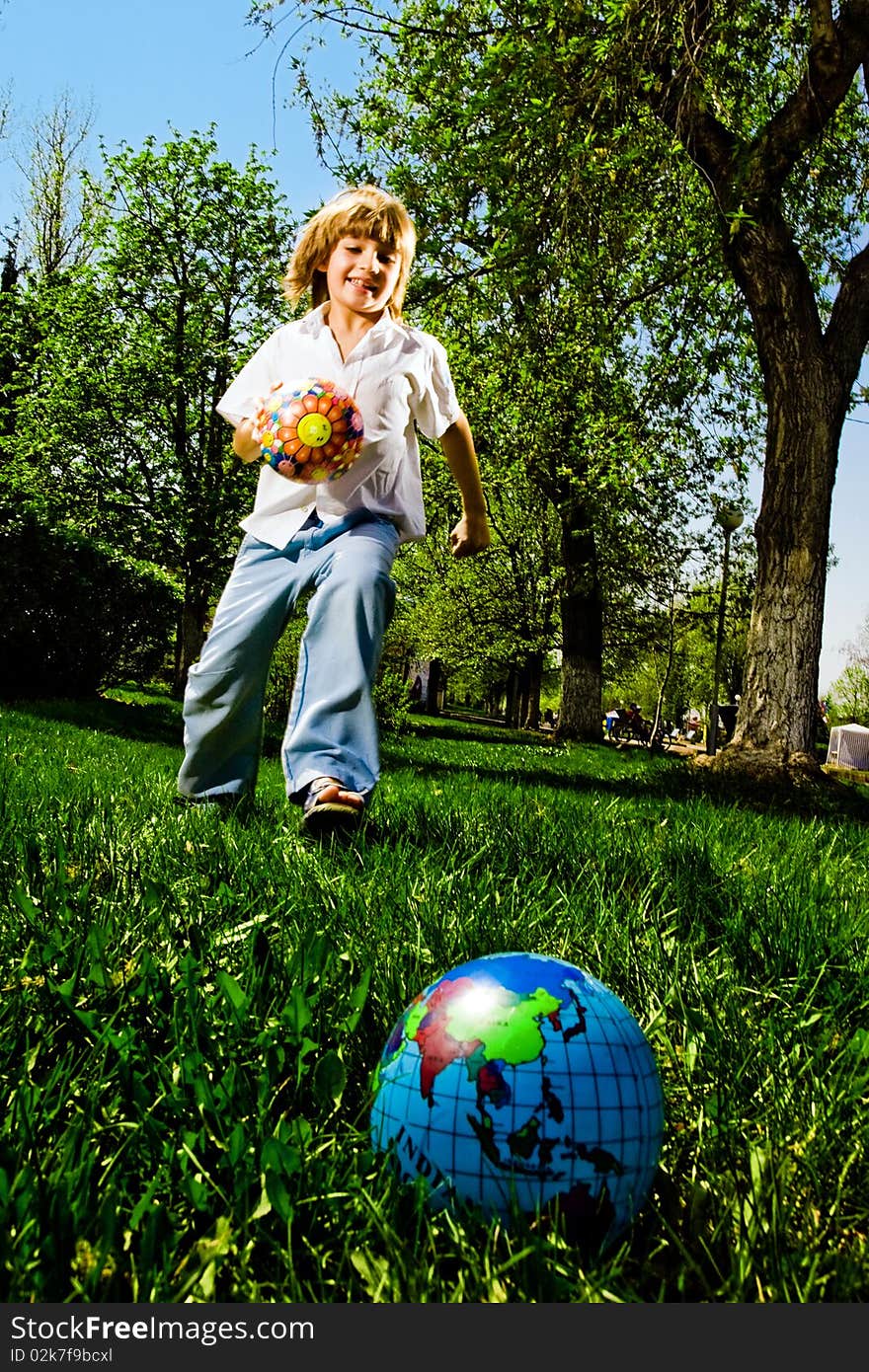 Boy with ball