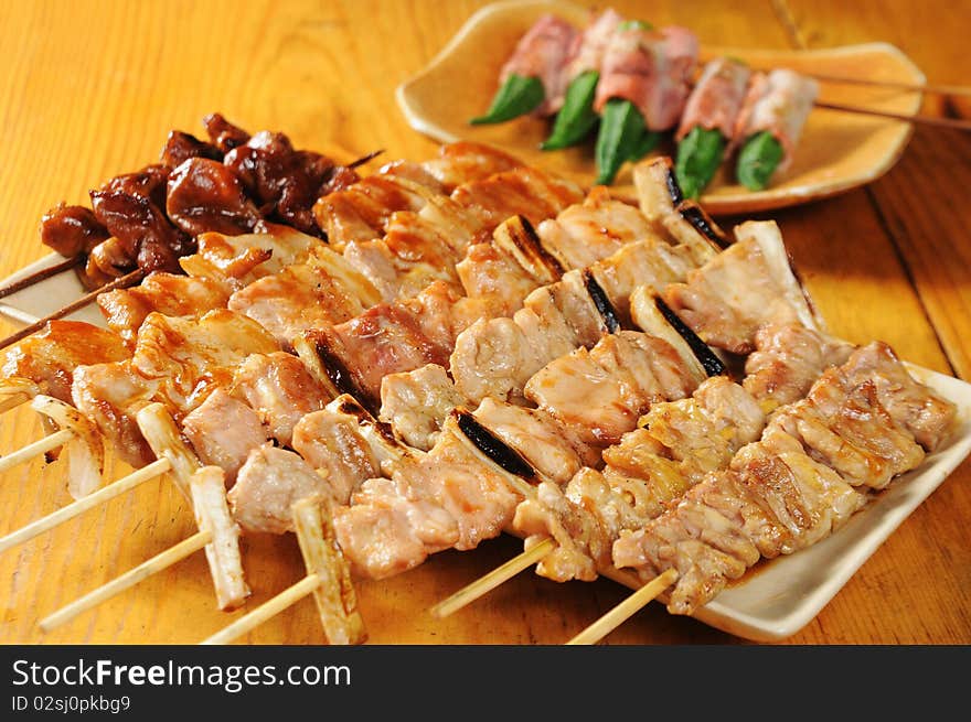 Japanese snack on a table