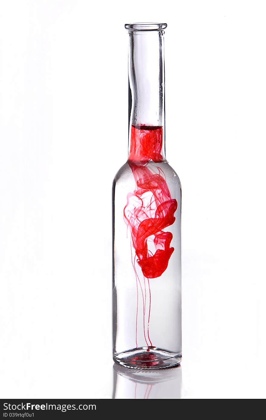 Red poison drink in bottle