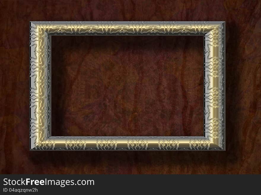 Art Deco picture frame on wallpaper. Art Deco picture frame on wallpaper