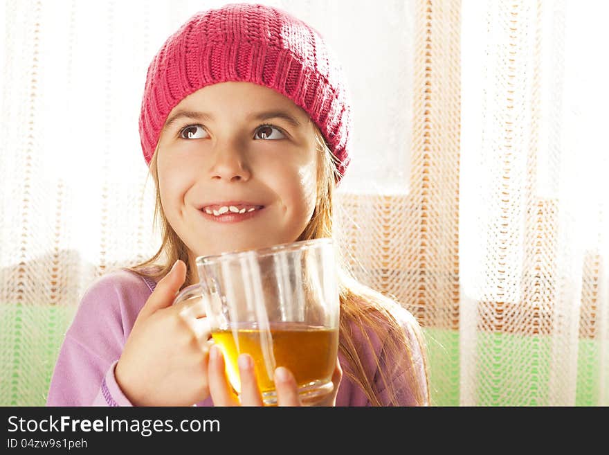 Child drinking tea