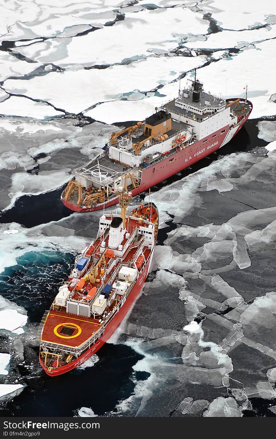 ARCTIC OCEAN – The Canadian Coast Guard Ship Louis S. St-Laurent makes an approach to the Coast Guard Cutter Healy in the Arctic Ocean Sept. 5, 2009. The two ships are taking part in a multi-year, multi-agency Arctic survey that will help define the Arctic continental shelf. Photo Credit: Patrick Kelley, U.S. Coast Guard. ARCTIC OCEAN – The Canadian Coast Guard Ship Louis S. St-Laurent makes an approach to the Coast Guard Cutter Healy in the Arctic Ocean Sept. 5, 2009. The two ships are taking part in a multi-year, multi-agency Arctic survey that will help define the Arctic continental shelf. Photo Credit: Patrick Kelley, U.S. Coast Guard