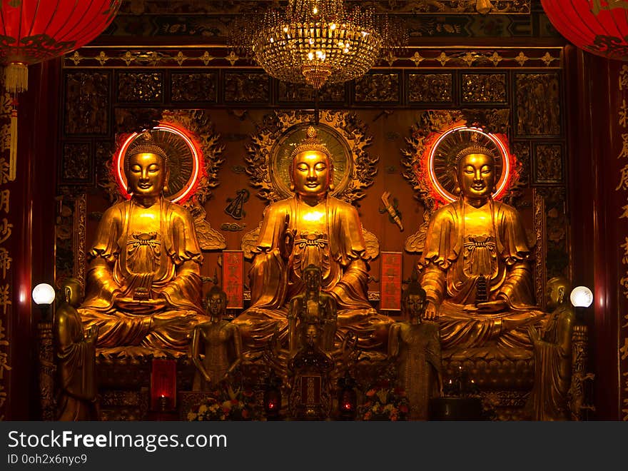 Chinese Buddha of a Chinese temple in Thailand