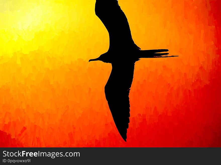 Bird silhouette flying is a symbol of peace of peace and an inspirational journey of hope freedom and faith