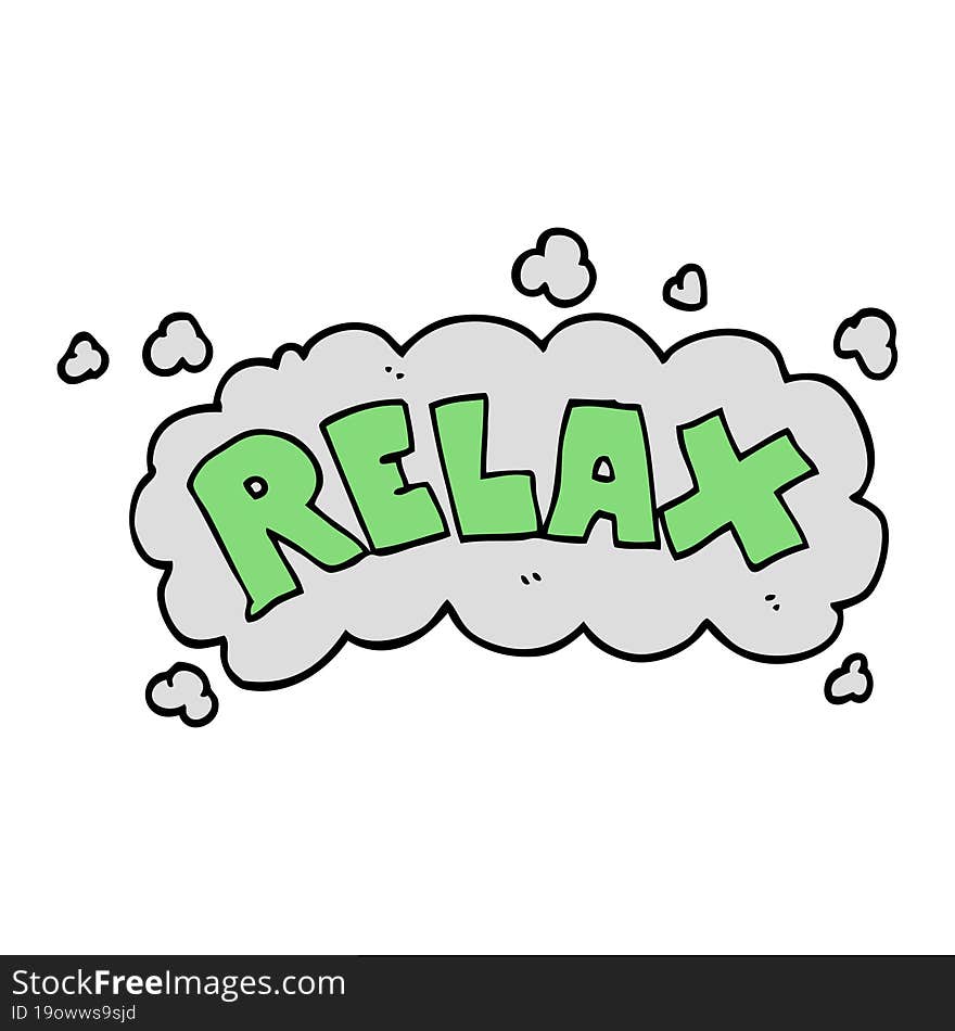 cartoon doodle relax symbol