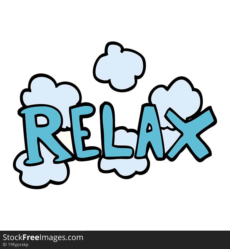 cartoon doodle relax symbol