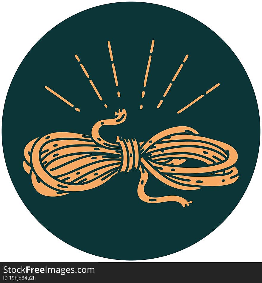 icon of a tattoo style wound rope