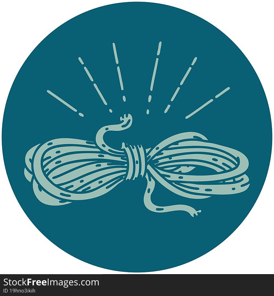 icon of a tattoo style wound rope