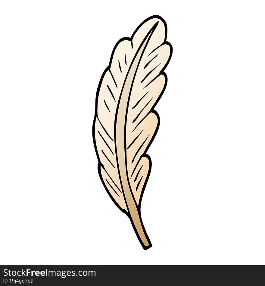 cartoon doodle white feather